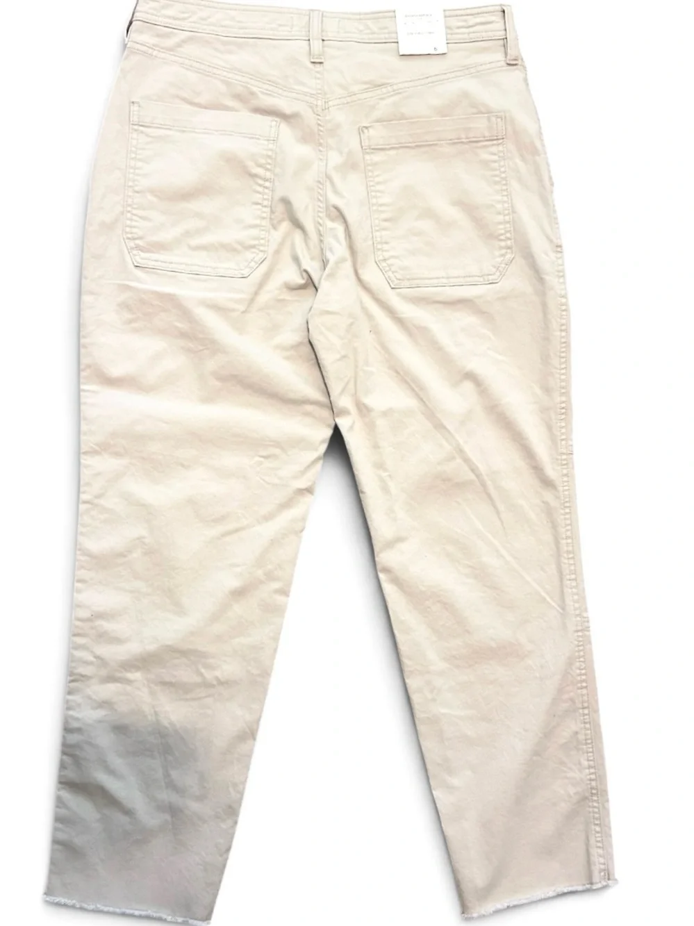 Banana Republic Cropped Straight-Leg Jeans in Beige Size 6 NWT